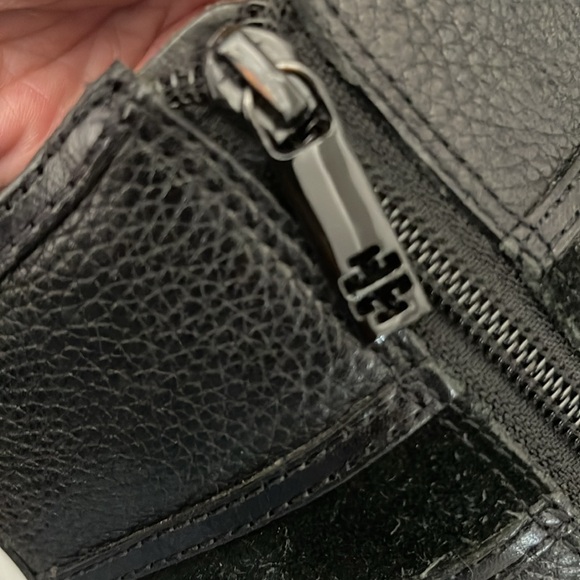 TORY BURCH ALAINA BLACK PEBBLED LEATHER BOOTS WOMENS SIZE 8M - Picture 11 of 16